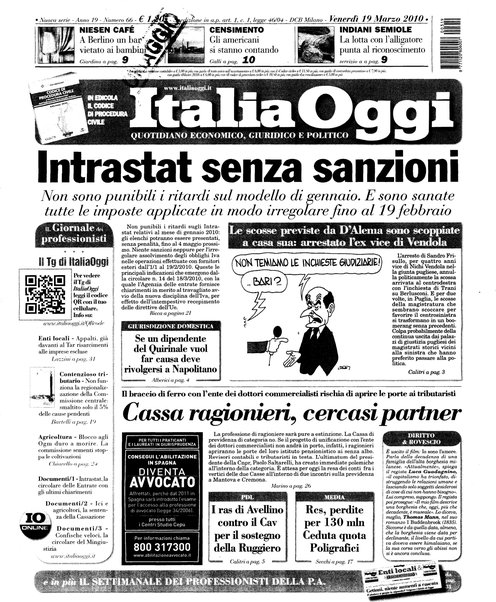 Italia oggi : quotidiano di economia finanza e politica